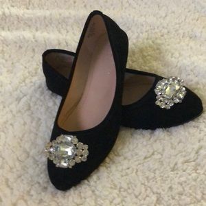 Black “Jeweled” Flats